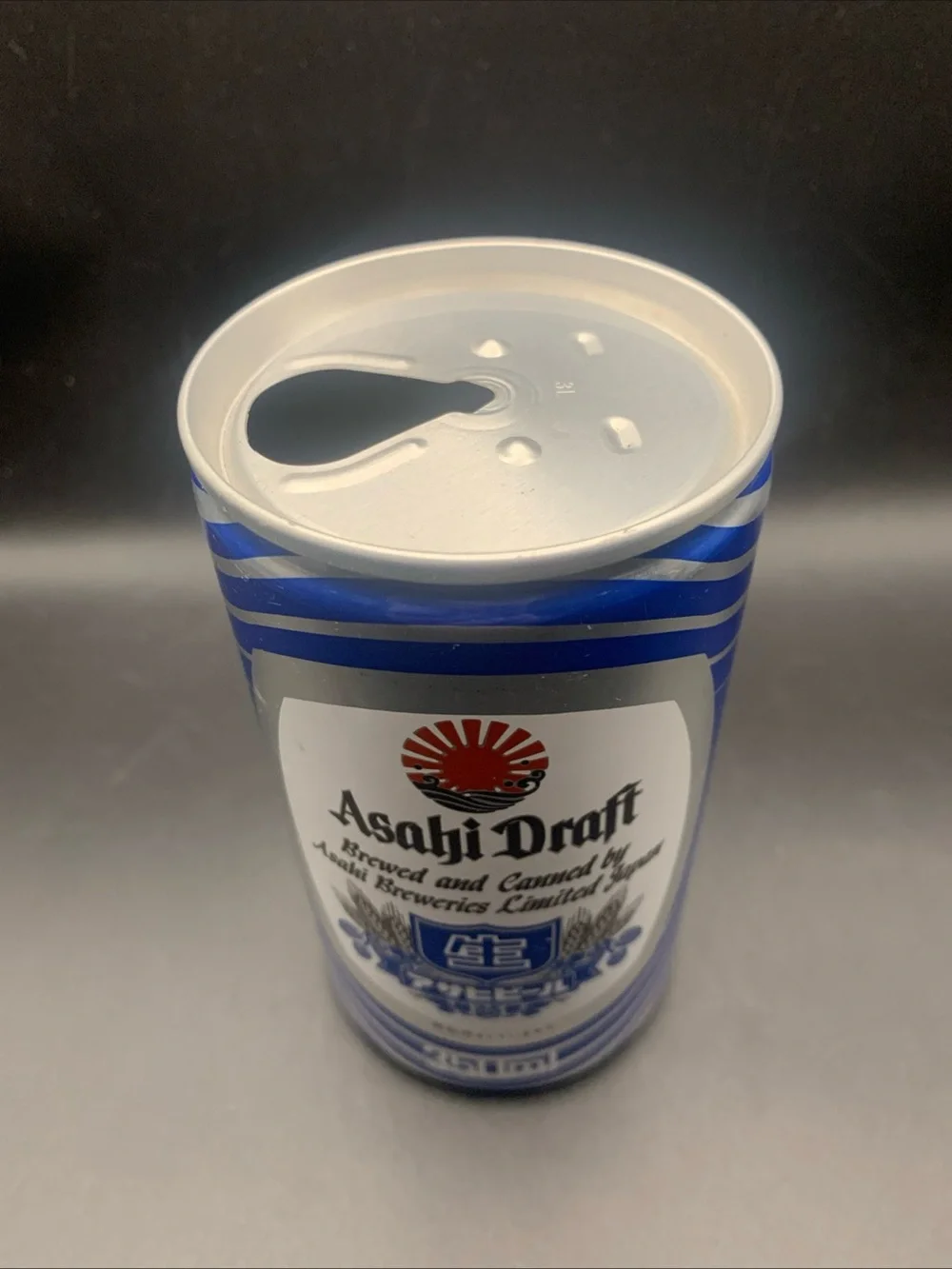 Vintage Beer Can Asahi Draft Asahi Breweries Limited Japan Empty Aluminum Can